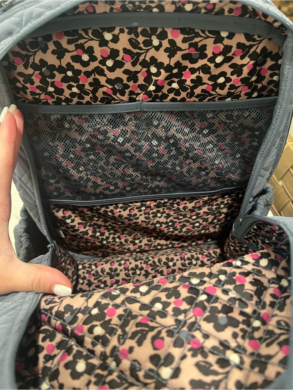 Vera Bradley Quilted Backpack - Slate blue/gray - Picture 9 of 10